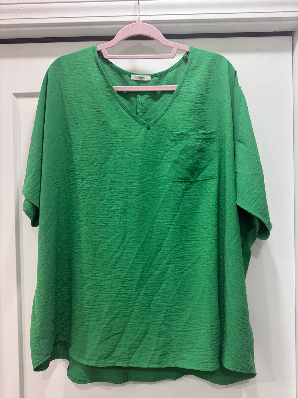JODIFL Women's V-Neck Blouse in Bright Green